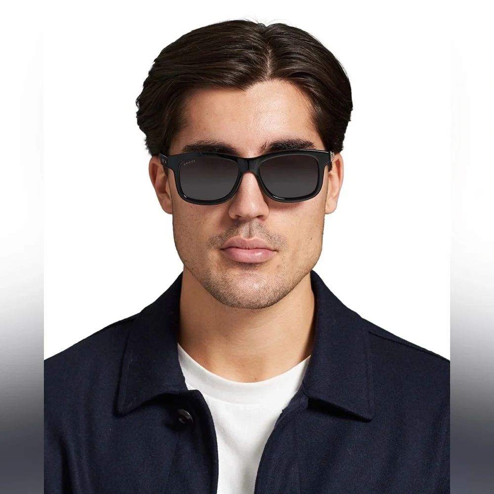 New - 💯 Authentic Gucci Grey Square Men's Sunglasses GG0824S 005